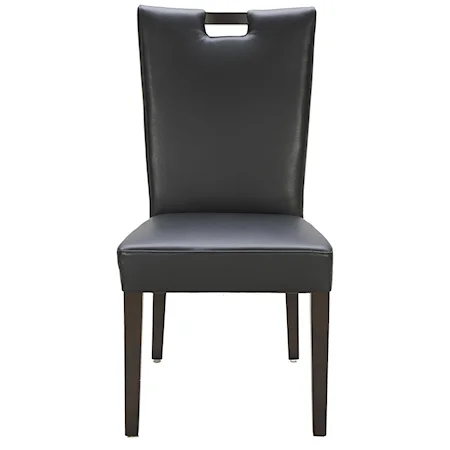 Upholstered Dining Side Chair with Cutout Detail